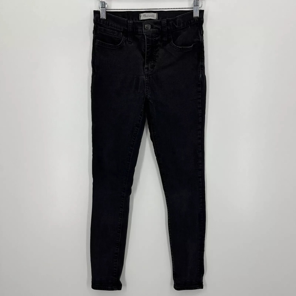 Madewell Jeans‎ Women's Size 26 Black Roadtripper Skinny Stretch Dark Wash Denim